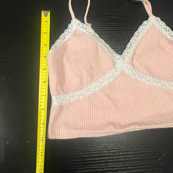 Pink/White lace Cami/Crop - Picture 6 of 6